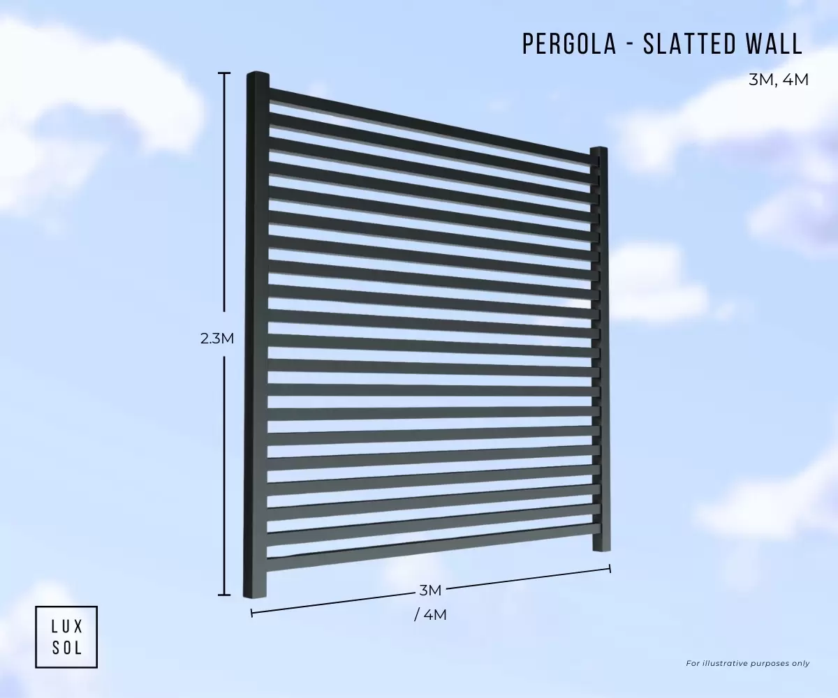 LuxSol Pergola Slatted Wall